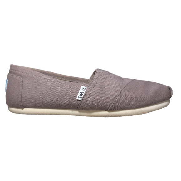 TOMS Alpargata Taupe Canvas Slip-Ons - Picture 2 of 11